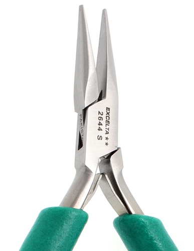 Excelta 2644S 6 Inch Small Chain Nose Plier With Ergonomic Grips